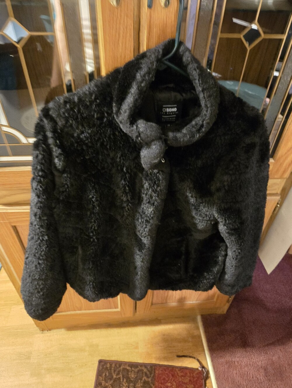 Crisp Black Faux Fur Jacket -